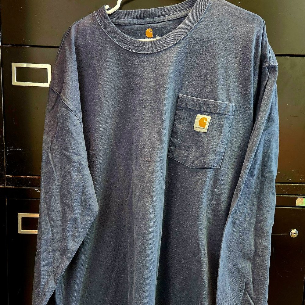 Carhartt Workwear XL Pocket T-shirt Carhartt heavyweight long sleeves GREY Loose